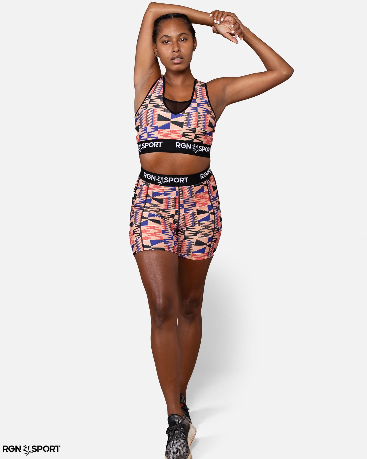 HIIT Pink Kente Sports Bra