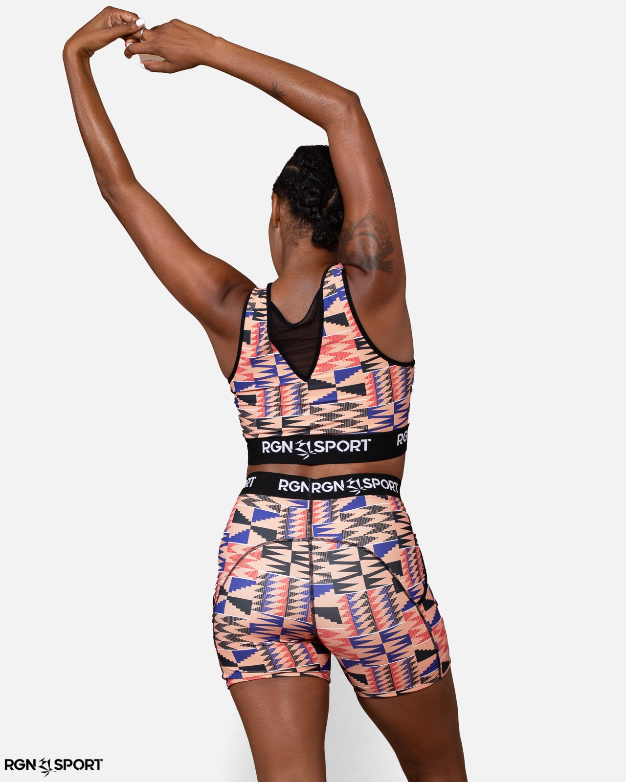 HIIT Pink Kente Sports Bra