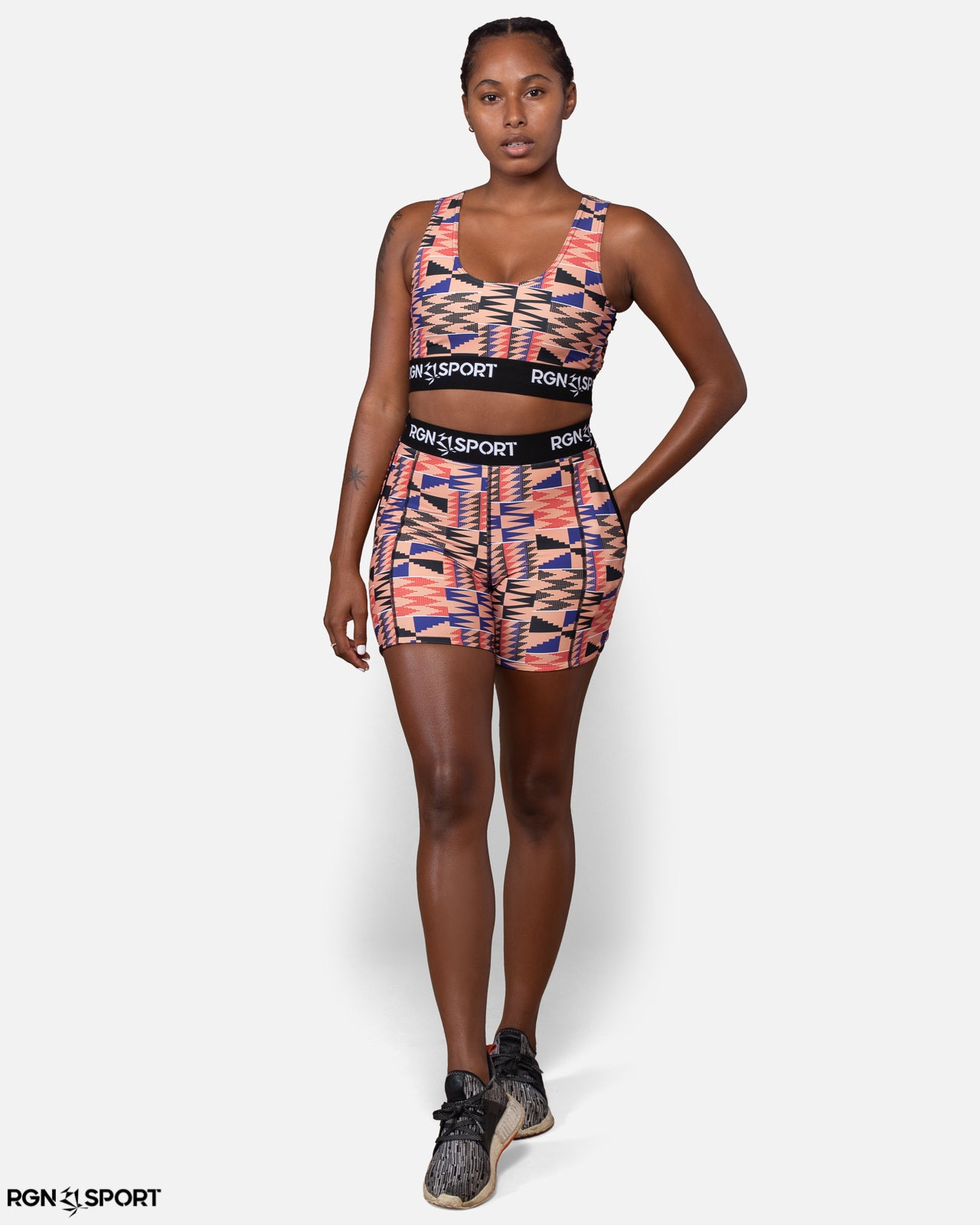 RGN Signature Pink Kente Shorts