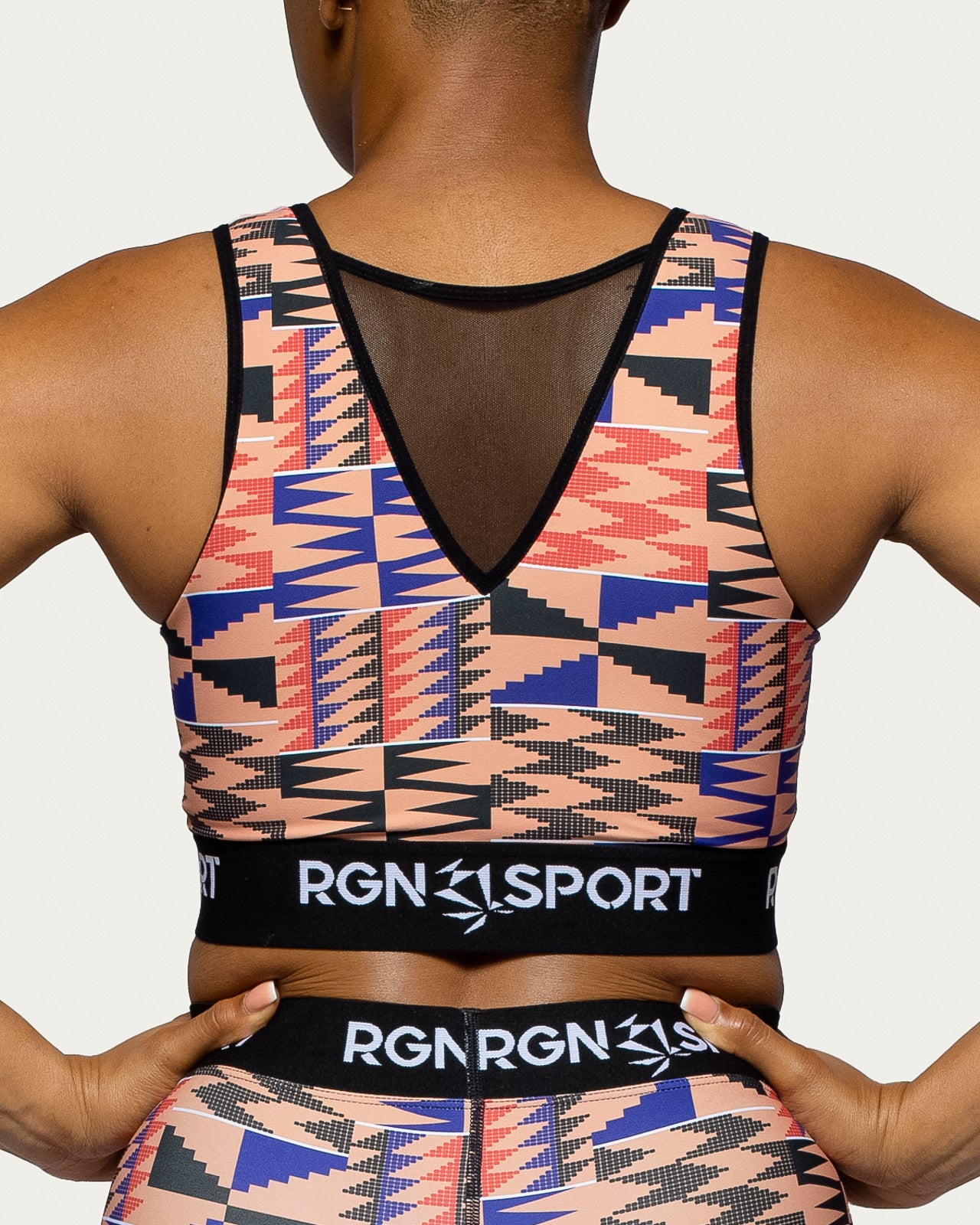 HIIT Pink Kente Sports Bra