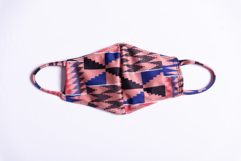 Pink Kente Face Mask
