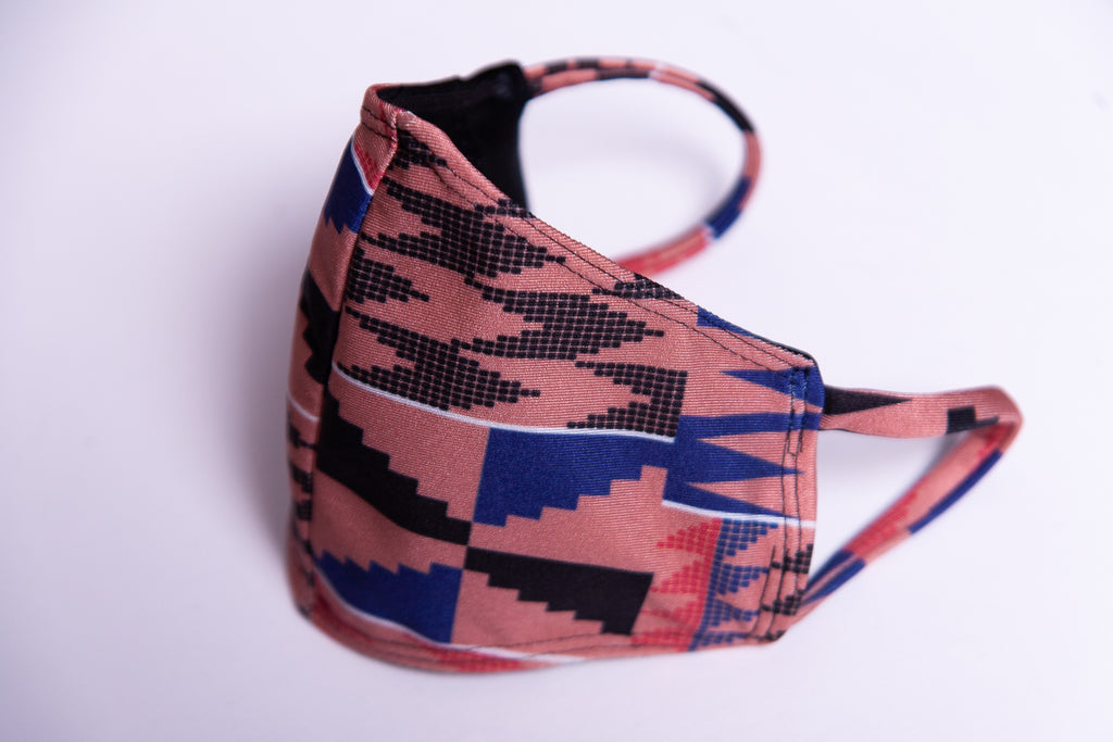 Pink Kente Face Mask
